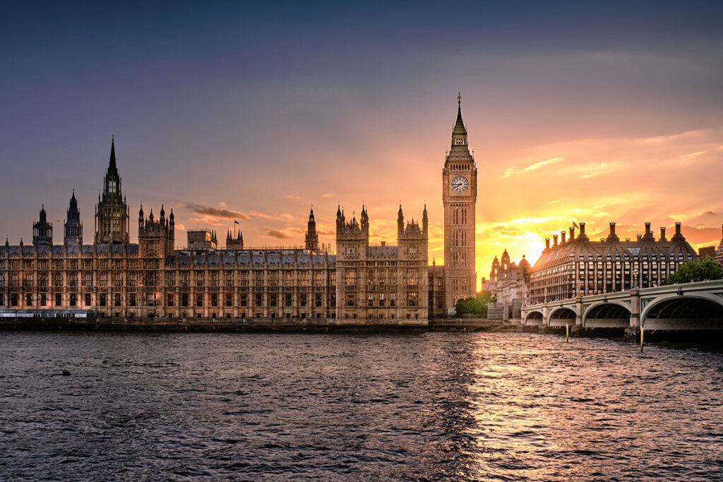 Houses of Parliament and Big Ben, London.