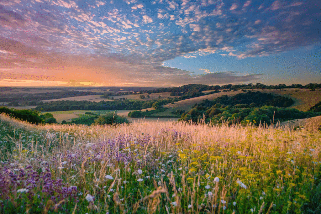 Summer view from the South Downs.